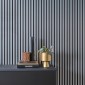 copy of Wooden Slat Wall - Vertigo - 250 x 30 x 2cm - Black - Black Felt