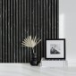 copy of Wooden Slat Wall - Vertigo - 250 x 30 x 2cm - Black - Black Felt