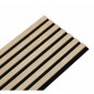 copy of Wooden slat wall panel Vertigo - 120x30x1 cm - Golden oak on black felt