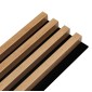 Wooden Slat Wall - Vertigo - 250 x 30 x 2cm - Classic Oak - Black Oak