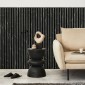 copy of Wooden slat wall panel Vertigo - 120x30x1 cm - Golden oak on black felt